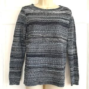 Talbots cotton sweater long sleeves in blue